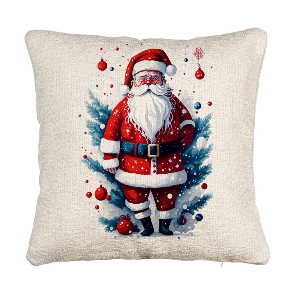 Perna Decorativa Canapea cu Mos Craciun 2, 40x40 cm, Cu fermoar 5 Perna Decorativa Canapea cu Mos Craciun 2