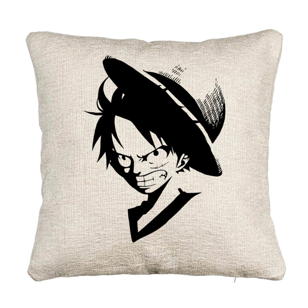 Perna Decorativa Canapea cu One piece Luffy Black, 40x40 cm, Cu fermoar 5 Perna Decorativa Canapea cu One piece Luffy Black