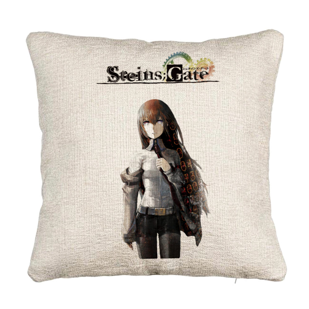 Perna Decorativa Canapea cu Steins Gate, 40x40 cm, Cu fermoar 5 Perna Decorativa Canapea cu Steins Gate