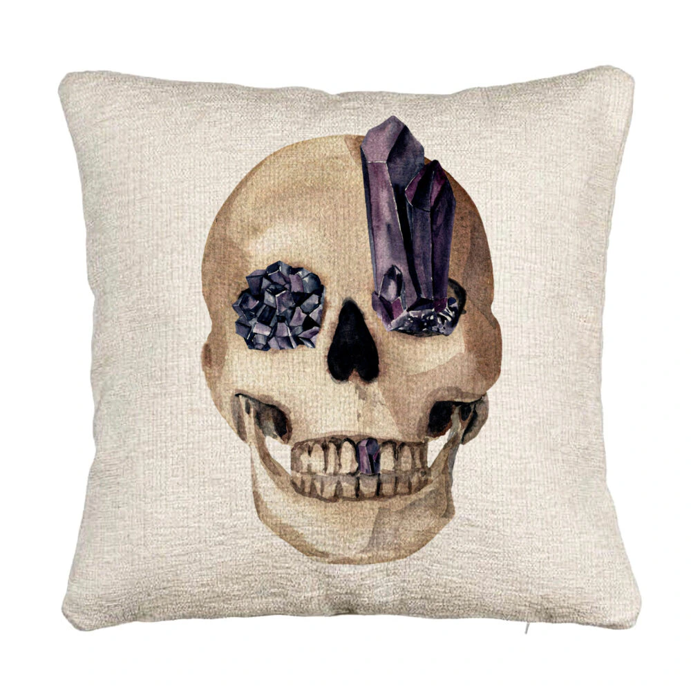 Perna Decorativa Canapea cu motiv Craniu de Halloween, 1, 40x40 cm, Cu fermoar 5 Perna Decorativa Canapea cu motiv Craniu de Halloween