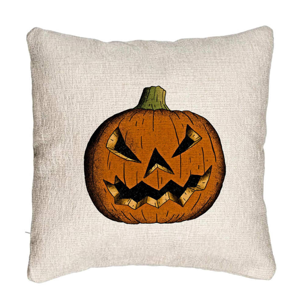 Perna Decorativa Canapea cu motiv Dovleac de Halloween 2, 40x40 cm, Cu fermoar 5 Perna Decorativa Canapea cu motiv Dovleac de Halloween 2