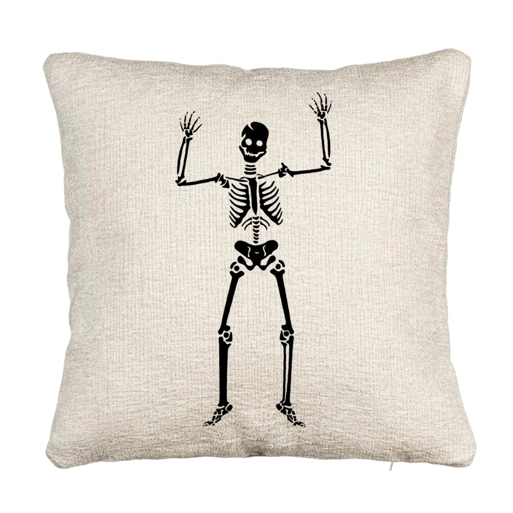 Perna Decorativa Canapea cu motiv Sechelet de Halloween 1, 40x40 cm, Cu fermoar 5 Perna Decorativa Canapea cu motiv Sechelet de Halloween 1