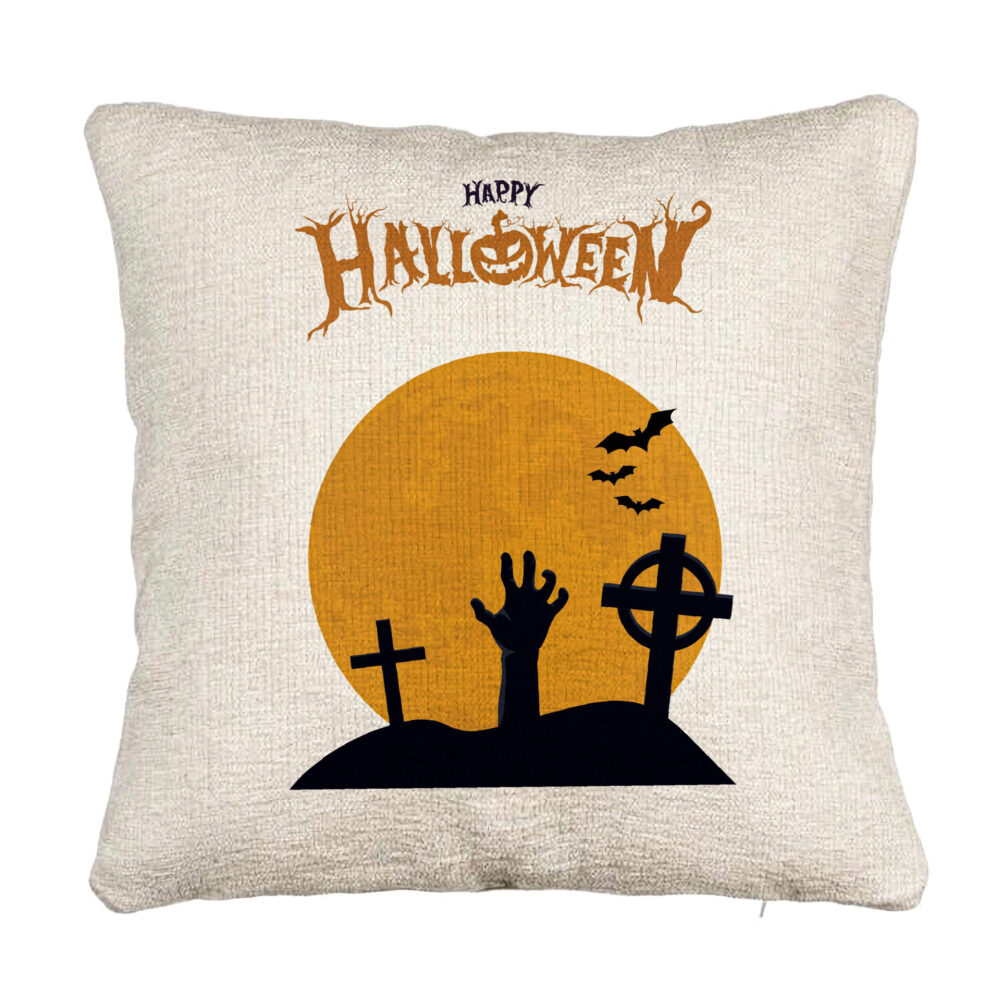 Perna Decorativa Canapea cu motiv de Halloween 2, 40x40 cm, Cu fermoar 5 Perna Decorativa Canapea cu motiv de Halloween 2