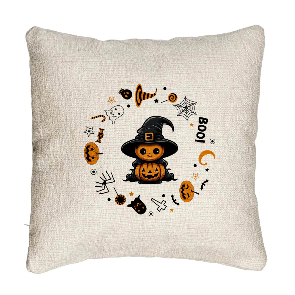 Perna Decorativa Canapea cu motiv de Halloween 7, 40x40 cm, Cu fermoar 5 Perna Decorativa Canapea cu motiv de Halloween 7