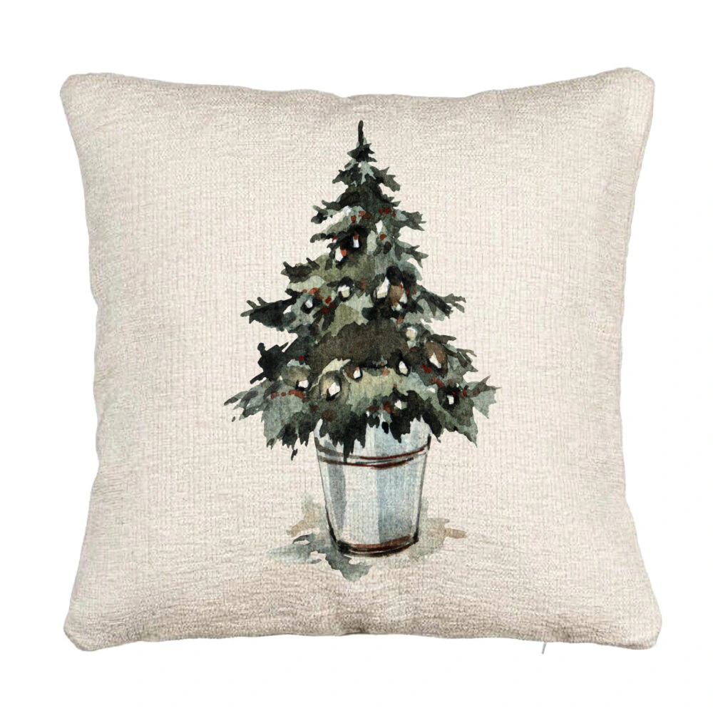 Perna Decorativa Canapea cu tematica de Craciun, Brad 1, 40x40 cm, Cu fermoar 5 Perna Decorativa Canapea cu tematica de Craciun