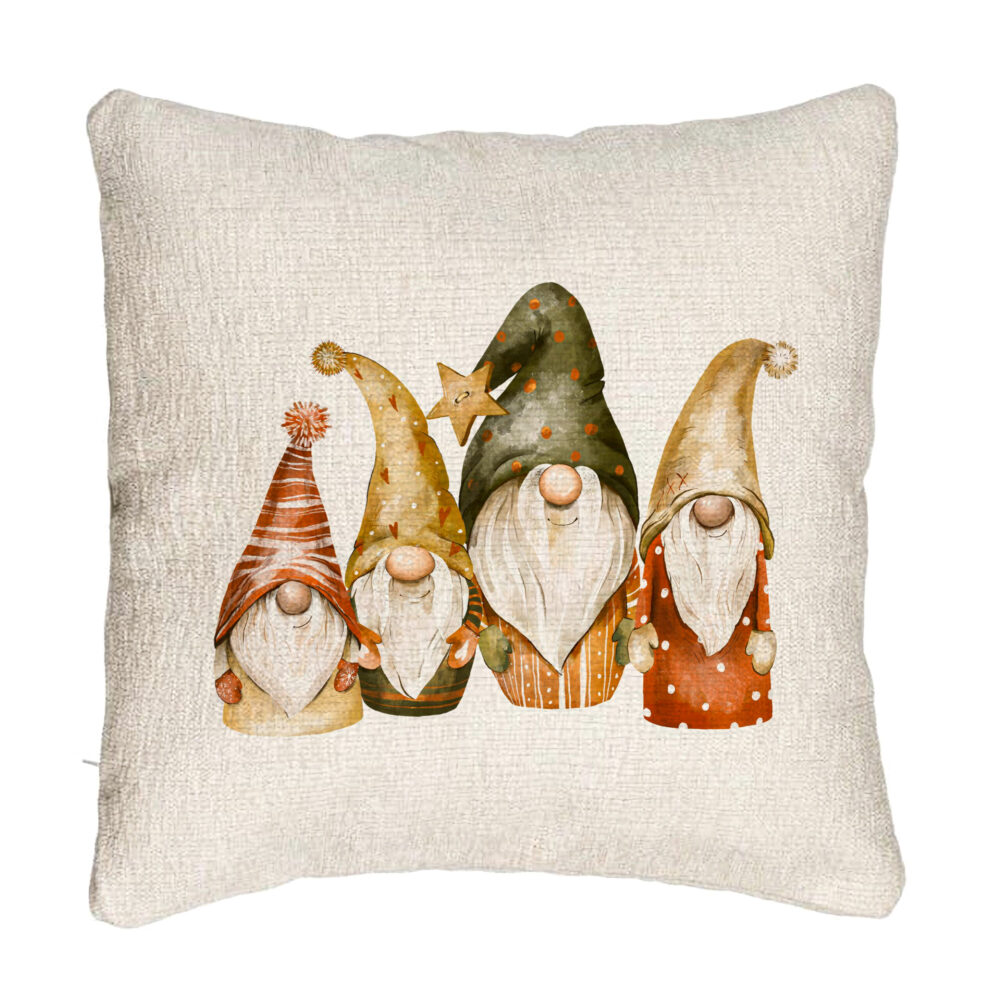 Perna Decorativa Canapea cu tematica de Craciun, Gnomi, 40x40 cm, Cu fermoar 5 Perna Decorativa Canapea cu tematica de Craciun