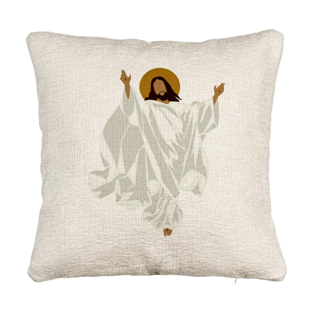 Perna Decorativa Canapea cu tematica de Craciun, Isus Hristos, 40x40 cm, Cu fermoar 5 Perna Decorativa Canapea cu tematica de Craciun