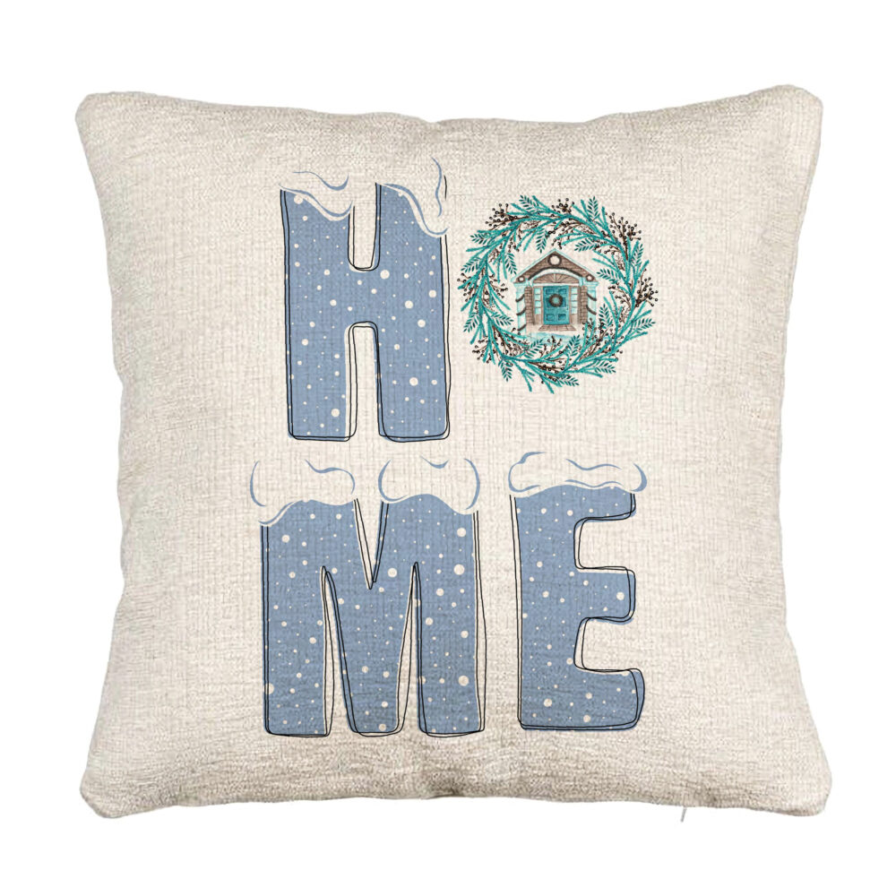 Perna Decorativa Canapea de Craciun, HOME, 40x40 cm, Cu fermoar 5 Perna Decorativa Canapea de Craciun