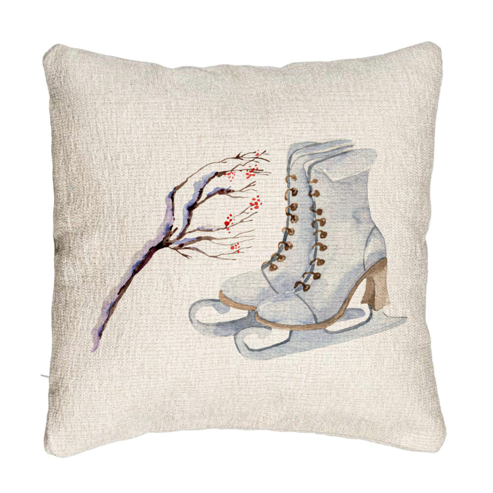 Perna Decorativa Canapea de Craciun, Patine gheata, 1, 40x40 cm, Cu fermoar 5 Perna Decorativa Canapea de Craciun