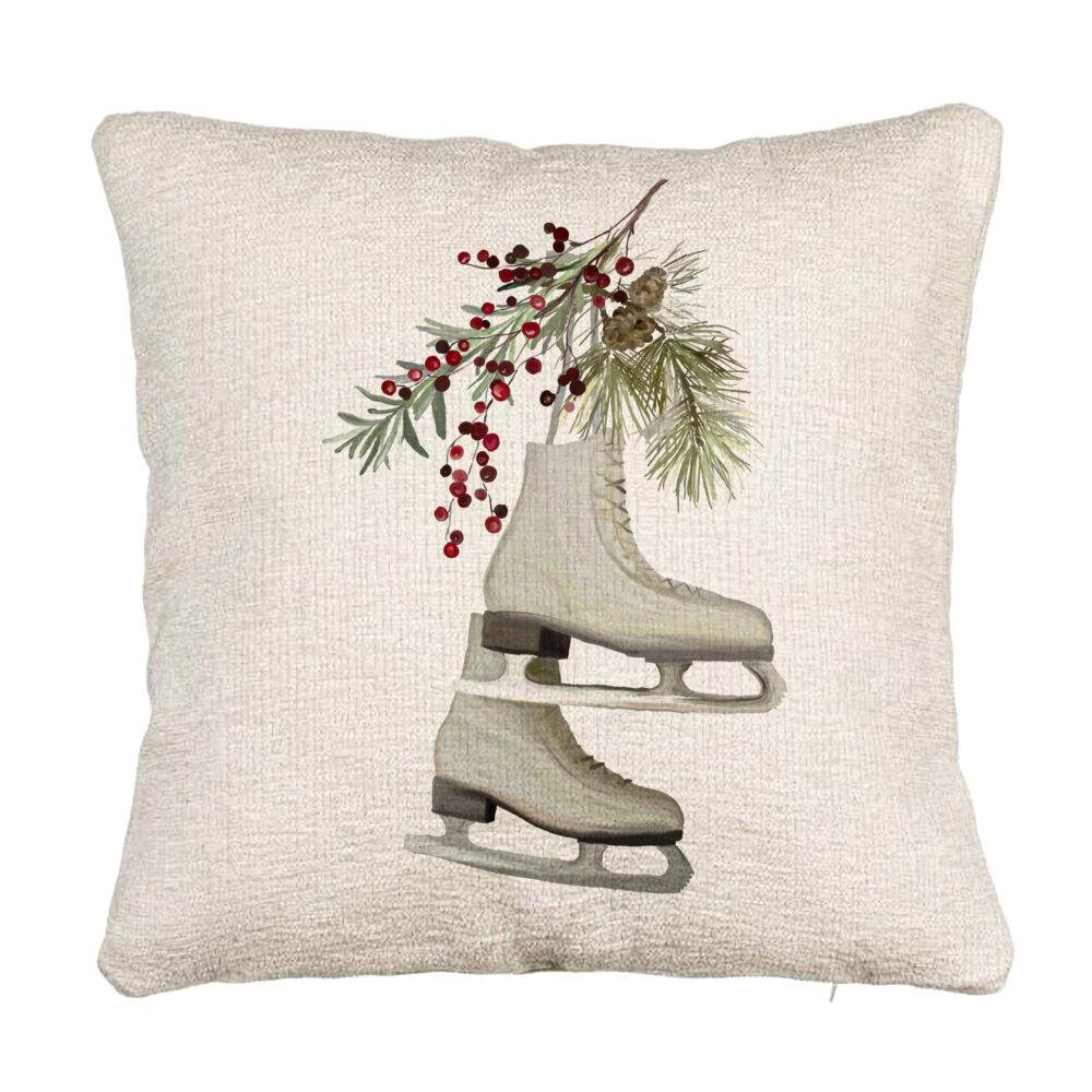 Perna Decorativa Canapea de Craciun, Patine gheata, 2, 40x40 cm, Cu fermoar 5 Perna Decorativa Canapea de Craciun