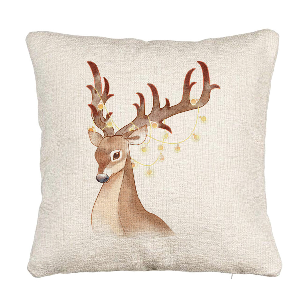 Perna Decorativa Canapea de Craciun cu Ren, 1, 40x40 cm, Cu fermoar 5 Perna Decorativa Canapea de Craciun cu Ren
