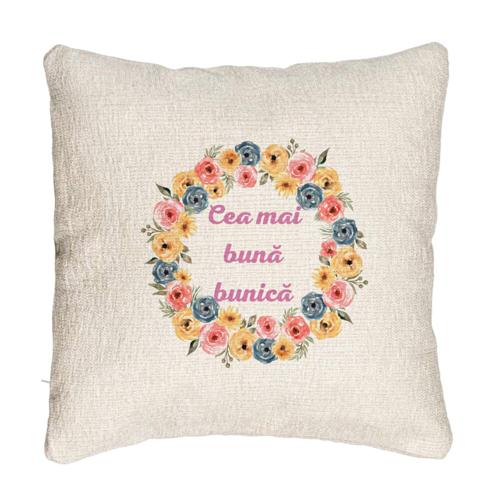 Perna Decorativa Canapea pentru Bunica 14, 40x40 cm, Cu fermoar 5 Perna Decorativa Canapea pentru Bunica 14