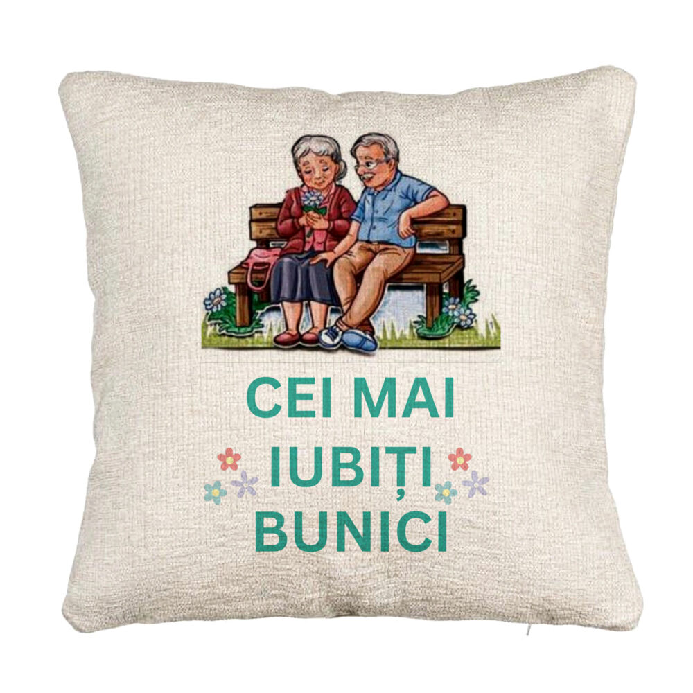 Perna Decorativa Canapea pentru Bunici 9, 40x40 cm, Cu fermoar 5 Perna Decorativa Canapea pentru Bunici 9
