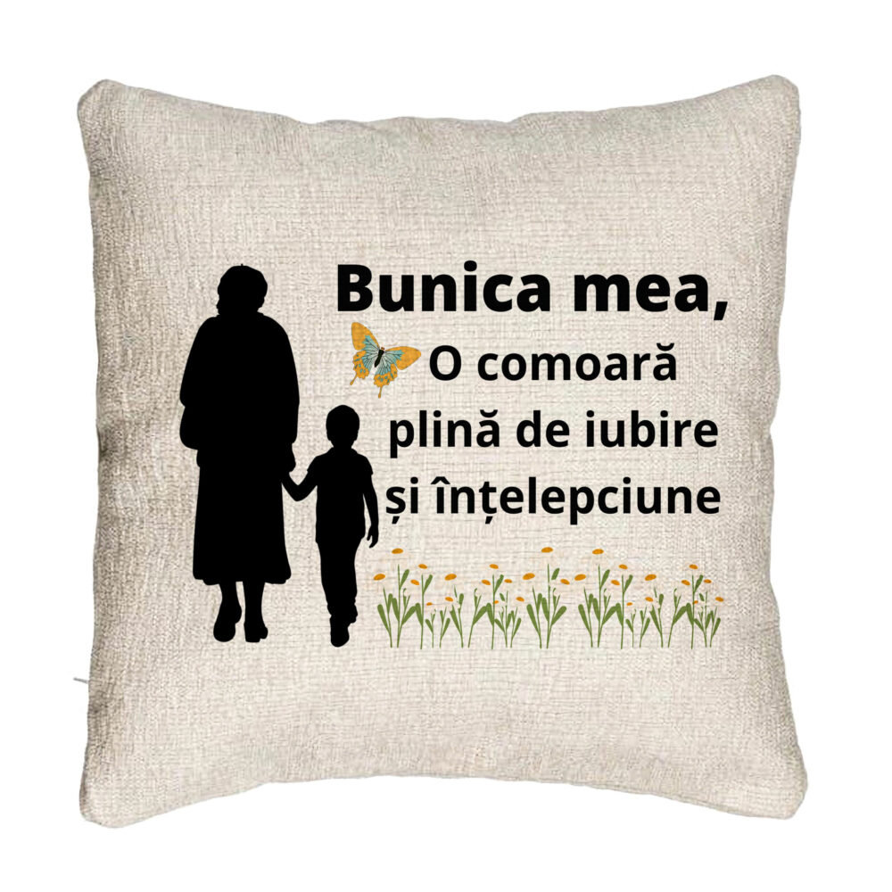 Perna Decorativa Canapea pentru Bunicul 19, 40x40 cm, Cu fermoar 5 Perna Decorativa Canapea pentru Bunicul 19