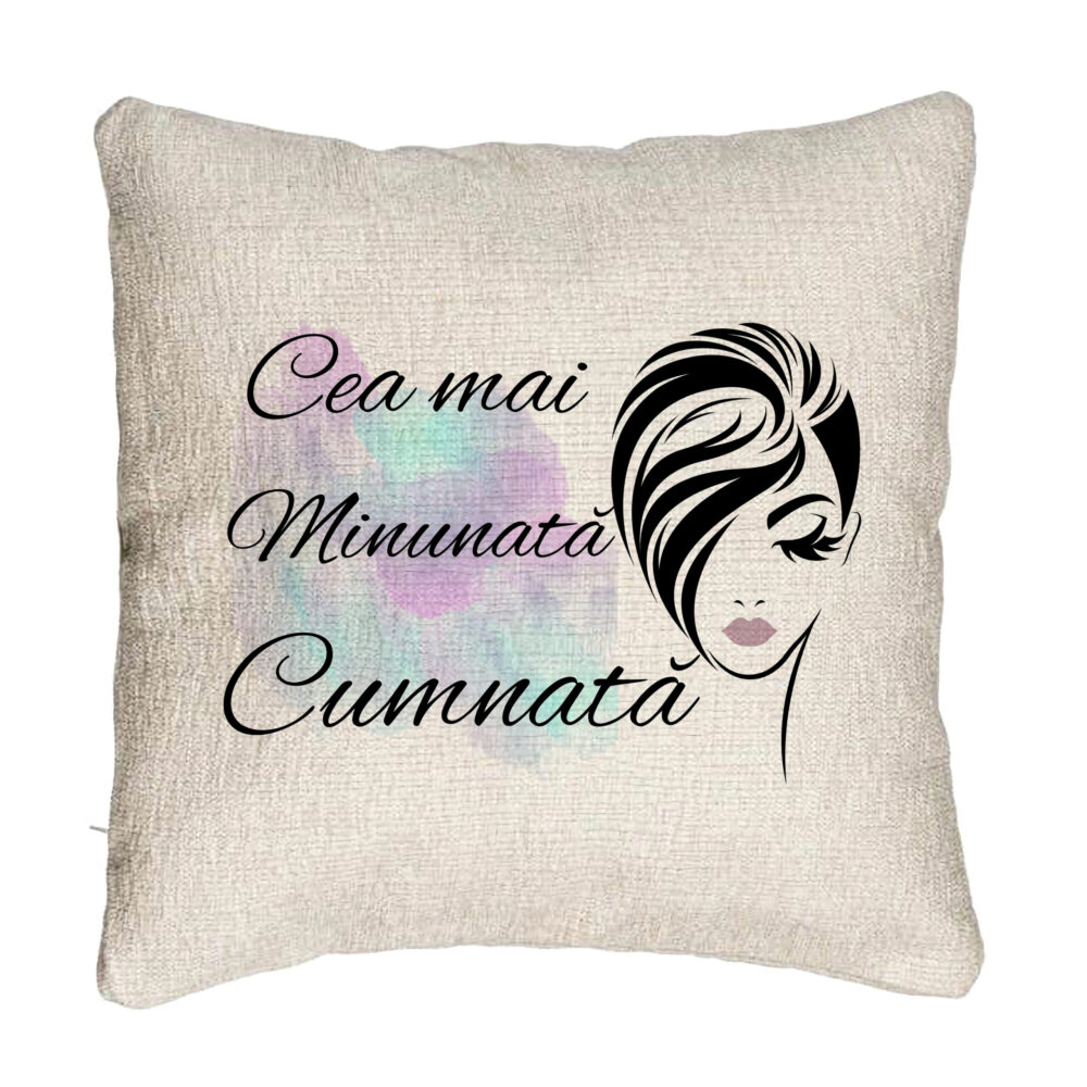 Perna Decorativa Canapea pentru Cumnata 2, 40x40 cm, Cu fermoar 5 Perna Decorativa Canapea pentru Cumnata 2