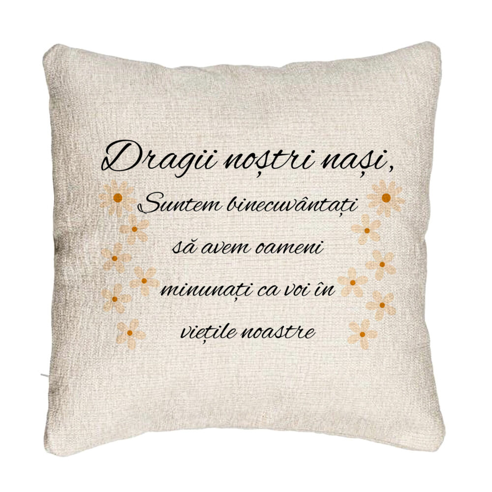 Perna Decorativa Canapea pentru Nasi 3, 40x40 cm, Cu fermoar 5 Perna Decorativa Canapea pentru Nasi 3