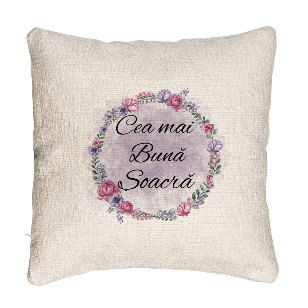 Perna Decorativa Canapea pentru Soacra 1, 40x40 cm, Cu fermoar 5 Perna Decorativa Canapea pentru Soacra 1
