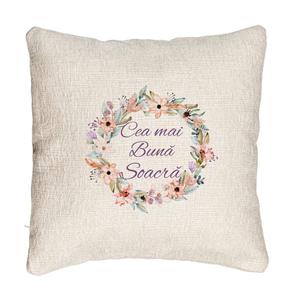 Perna Decorativa Canapea pentru Soacra 2, 40x40 cm, Cu fermoar 5 Perna Decorativa Canapea pentru Soacra 2
