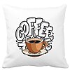 Perna Decorativa, Coffe Lover, 40x40 cm, Alba, Mata, Husa Detasabila, Burduf 16 Perna Decorativa