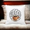 Perna Decorativa, Coffe Lover, 40x40 cm, Alba, Mata, Husa Detasabila, Burduf 18 40x40 cm