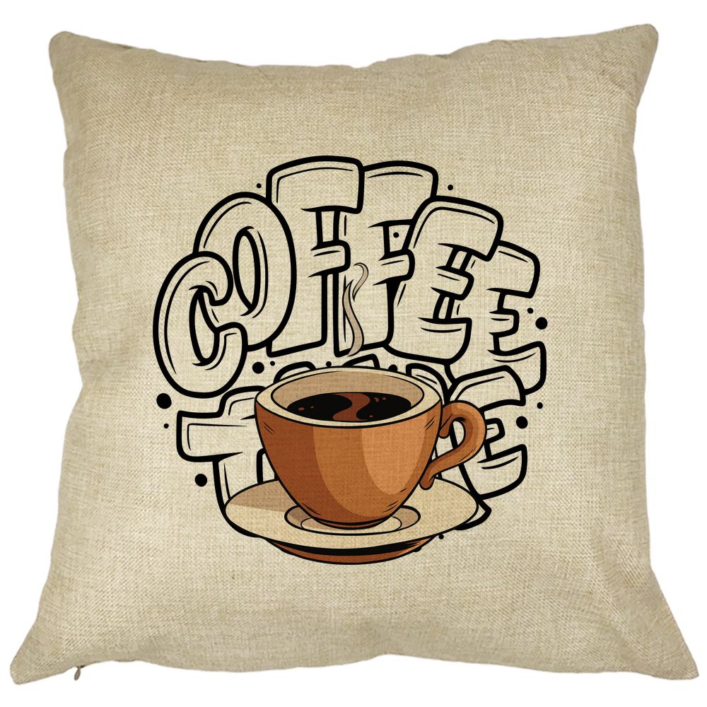 Perna Decorativa, Coffe Lover, 40x40 cm, Husa Detasabila, Burduf 11 Perna Decorativa