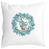 Perna Decorativa Coronita de Craciun, 40x40 cm, Alba, Mata, Husa Detasabila, Burduf 16 Perna Decorativa Coronita de Craciun