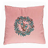 Perna Decorativa Coronita de Craciun, 40x40 cm, Roz, Husa Detasabila, Burduf 7 Perna Decorativa Coronita de Craciun