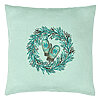Perna Decorativa Coronita de Craciun, 40x40 cm, Verde Menta, Husa Detasabila, Burduf 22 Perna Decorativa Coronita de Craciun