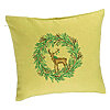 Perna Decorativa Coronita de Craciun si REN, 40x40 cm, Verde, Husa Detasabila, Burduf 7 Perna Decorativa Coronita de Craciun si REN