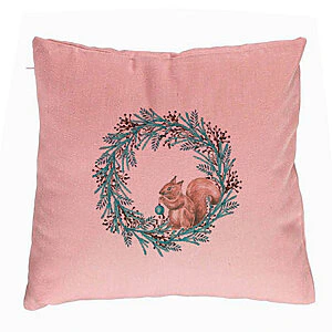 Perna Decorativa Coronita de Craciun si Veverita