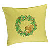 Perna Decorativa Coronita de Craciun si Veverita, 40x40 cm, Verde, Husa Detasabila, Burduf 7 Perna Decorativa Coronita de Craciun si Veverita