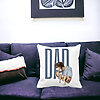 Perna Decorativa, Dad's Love, 40x40 cm, Alba, Mata, Husa Detasabila, Burduf 20 Dad's Love