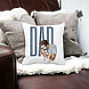 Perna Decorativa, Dad's Love, 40x40 cm, Alba, Mata, Husa Detasabila, Burduf 23 Mata