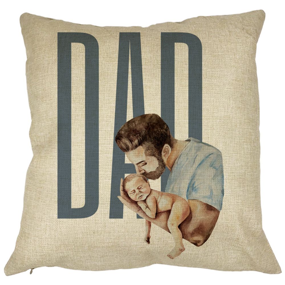 Perna Decorativa, Dad's Love, 40x40 cm, Husa Detasabila, Burduf 11 Perna Decorativa
