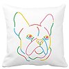 Perna Decorativa, Doggo MultiColor, 40x40 cm, Alba, Mata, Husa Detasabila, Burduf 19 Perna Decorativa