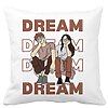 Perna Decorativa, Dream Friends, 40x40 cm, Alba, Mata, Husa Detasabila, Burduf 16 Perna Decorativa
