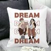 Perna Decorativa, Dream Friends, 40x40 cm, Alba, Mata, Husa Detasabila, Burduf 18 40x40 cm