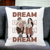 Perna Decorativa, Dream Friends, 40x40 cm, Alba, Mata, Husa Detasabila, Burduf 20 Mata