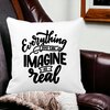 Perna Decorativa, Everything You can Imagine is Real, 40x40 cm, Alba, Mata, Husa Detasabila, Burduf 19 Alba