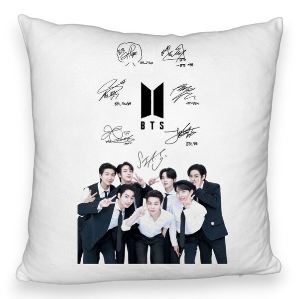 Perna Decorativa Fluffy BTS Army 3, 40x40 cm, Husa Detasabila, Burduf 3 Perna Decorativa Fluffy BTS Army 3
