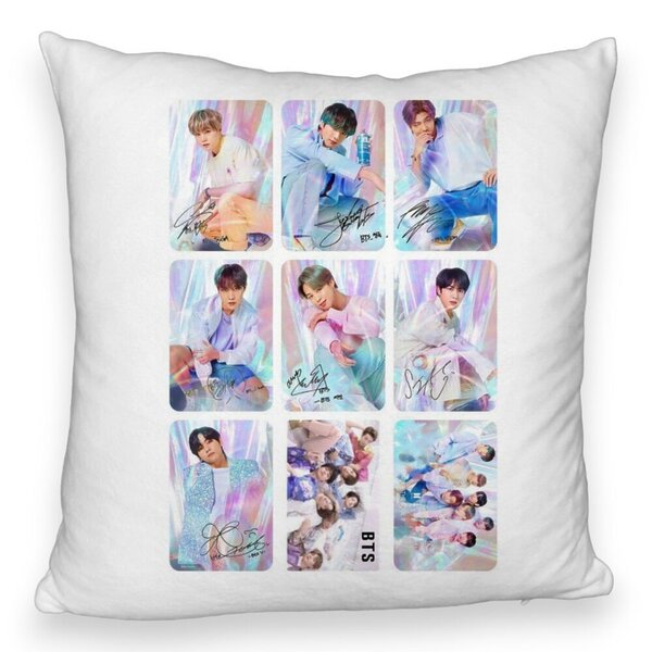 Perna Decorativa Fluffy BTS Army 5, 40x40 cm, Husa Detasabila, Burduf 3 Perna Decorativa Fluffy BTS Army 5