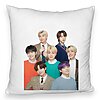 Perna Decorativa Fluffy BTS Army cu Semnaturi, 40x40 cm, Husa Detasabila, Burduf 4 Perna Decorativa Fluffy BTS Army cu Semnaturi