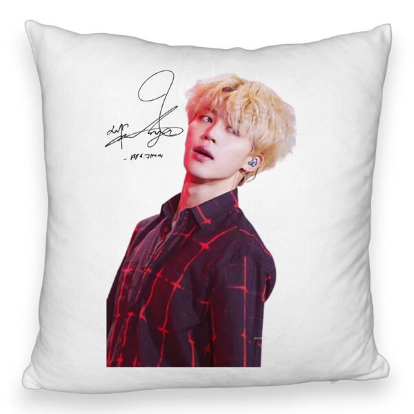 Perna Decorativa Fluffy BTS Jimin 2, 40x40 cm, Husa Detasabila, Burduf 3 Perna Decorativa Fluffy BTS Jimin 2