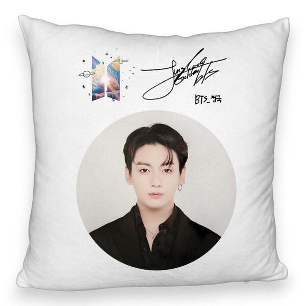 Perna Decorativa Fluffy BTS V, 40x40 cm, Husa Detasabila, Burduf 3 Perna Decorativa Fluffy BTS V
