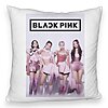 Perna Decorativa Fluffy BlackPink, Model 4, 40x40 cm, Husa Detasabila, Burduf 4 Perna Decorativa Fluffy BlackPink