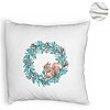 Perna Decorativa Fluffy Coronita de Craciun si Veverita, 40x40 cm, Alba, Husa Detasabila, Burduf 8 40x40 cm