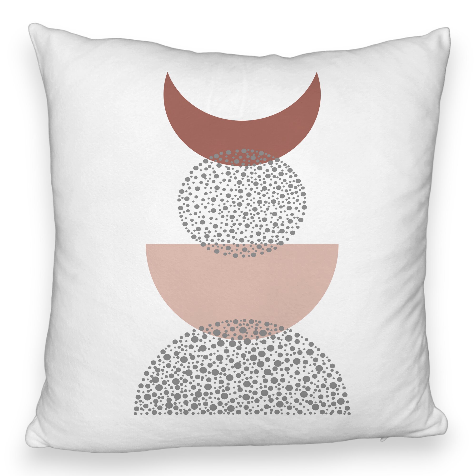 Perna Decorativa Fluffy, Model Abstract Creativ 10, 40x40 cm, Alba, Husa Detasabila, Burduf 5 Perna Decorativa Fluffy