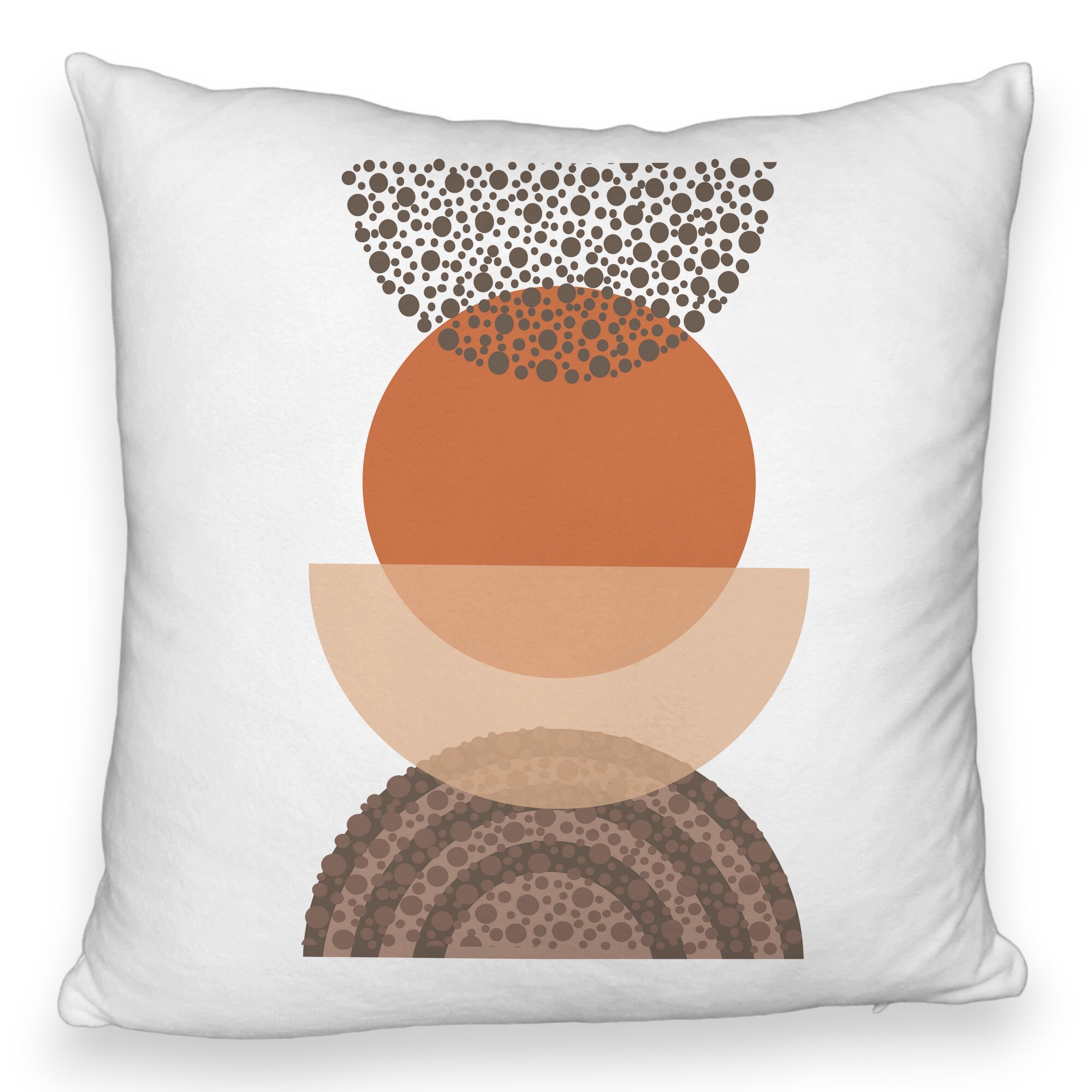 Perna Decorativa Fluffy, Model Abstract Creativ 11, 40x40 cm, Alba, Husa Detasabila, Burduf 5 Perna Decorativa Fluffy