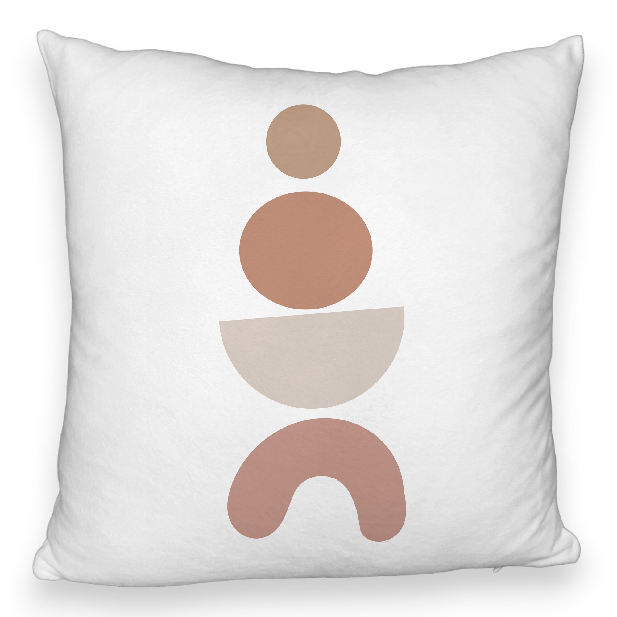 Perna Decorativa Fluffy, Model Abstract Creativ 6, 40x40 cm, Alba, Husa Detasabila, Burduf 5 Perna Decorativa Fluffy