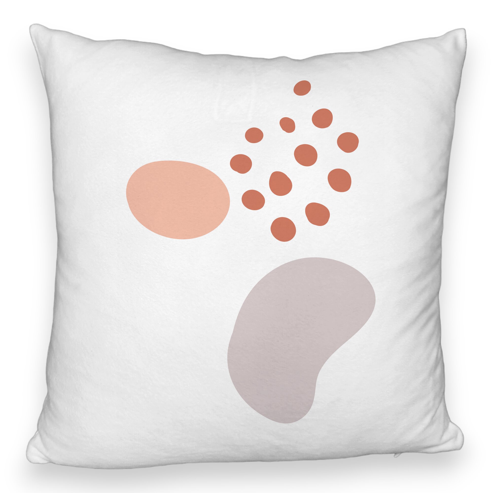 Perna Decorativa Fluffy, Model Abstracta 11, 40x40 cm, Alba, Husa Detasabila, Burduf 5 Perna Decorativa Fluffy